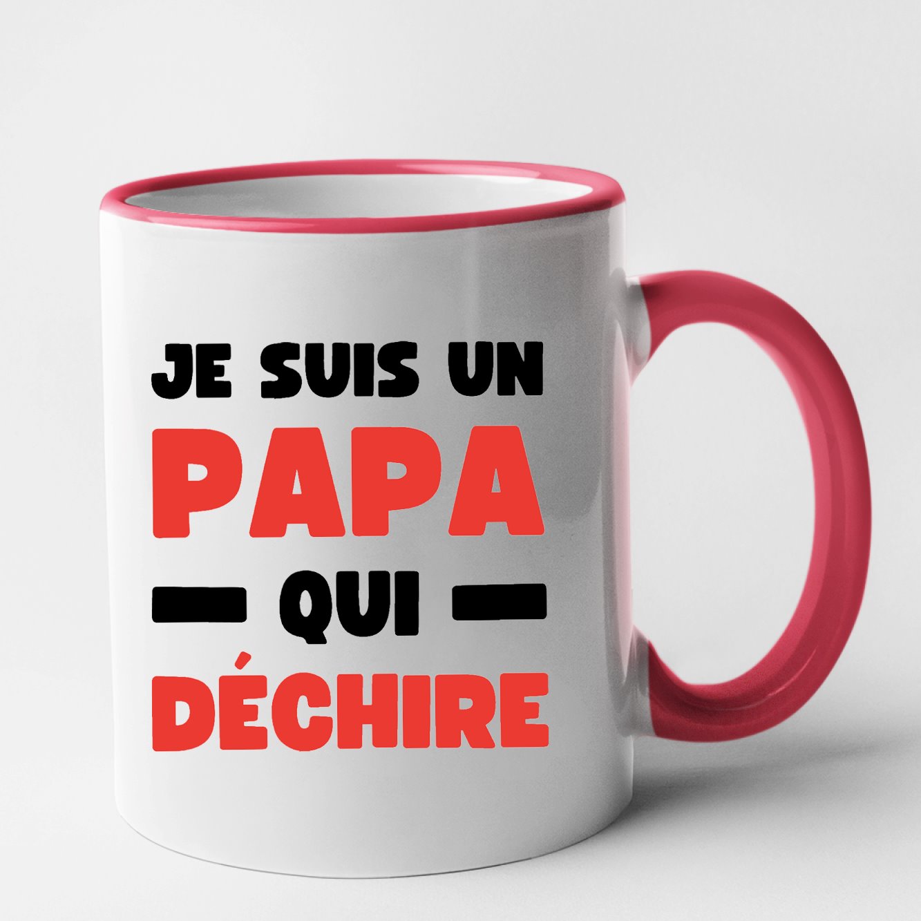 Mug Papa qui déchire Rouge