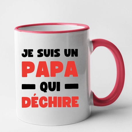 Mug Papa qui déchire Rouge