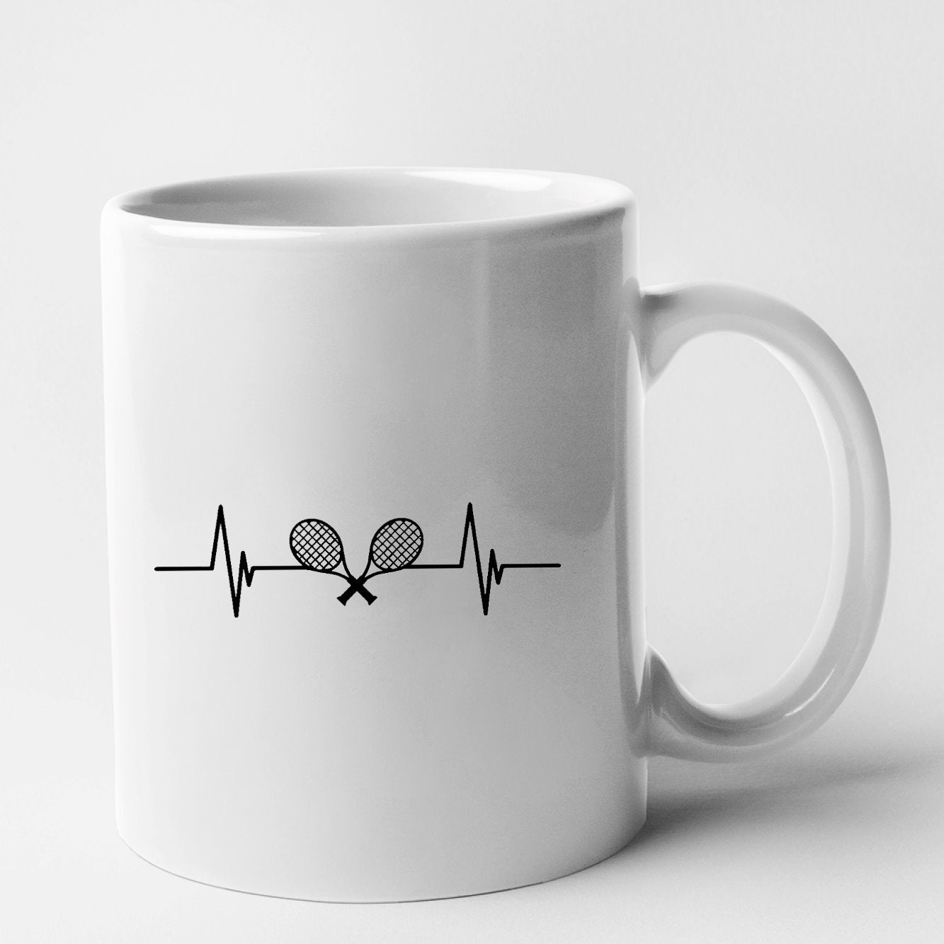 Mug Rythme cardiaque tennis Blanc