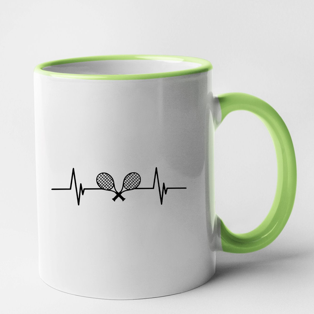 Mug Rythme cardiaque tennis Vert