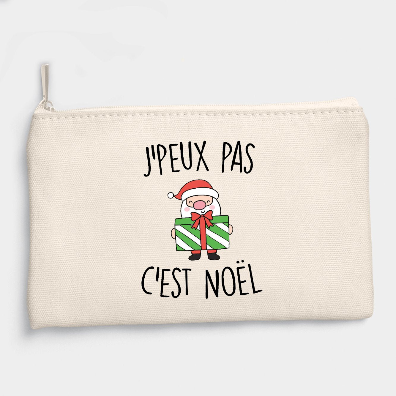 Pochette J'peux pas c'est Noël Beige