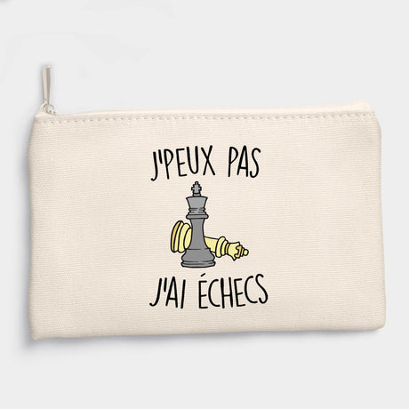 Pochette J'peux pas j'ai échecs Beige