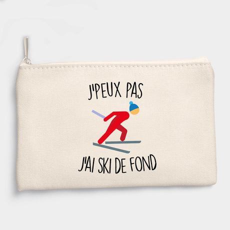 Pochette J'peux pas j'ai ski de fond Beige