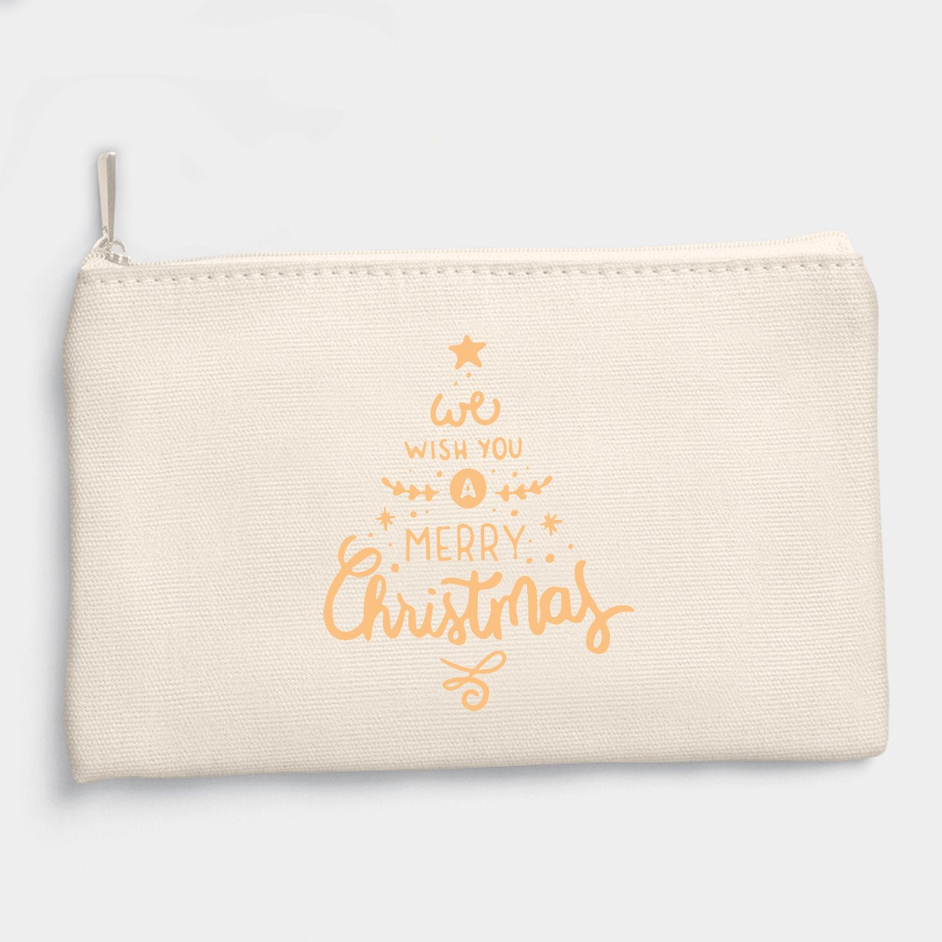 Pochette Merry Christmas Beige