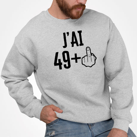 Sweat Adulte J'ai 50 ans 49 + 1 Gris