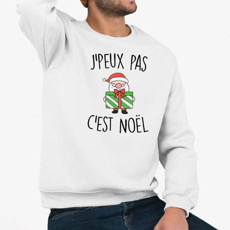 Sweat Adulte J'peux pas c'est Noël Blanc