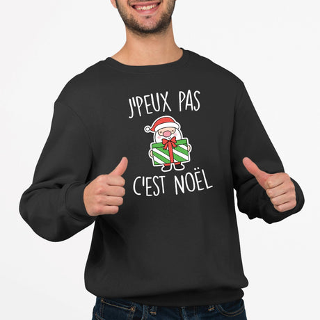 Sweat Adulte J'peux pas c'est Noël Noir