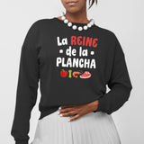 Sweat Adulte La reine de la plancha Noir