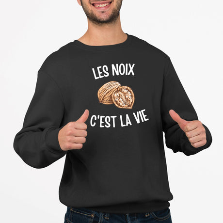 Sweat Adulte Les noix c'est la vie Noir