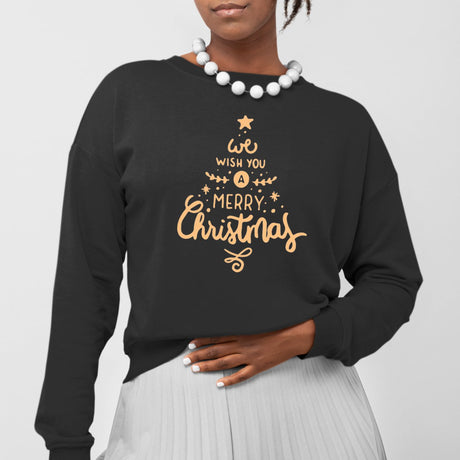 Sweat Adulte Merry Christmas Noir