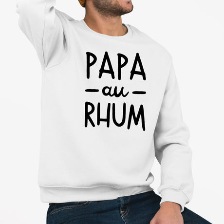 Sweat Adulte Papa au rhum Blanc