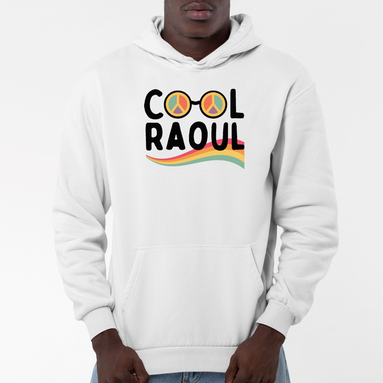 Sweat Capuche Adulte Cool Raoul Blanc