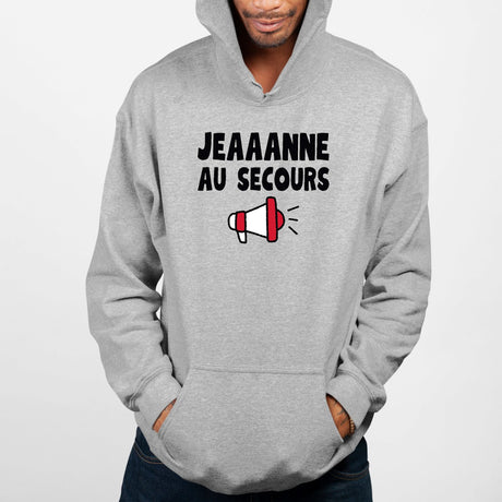 Sweat Capuche Adulte Jeanne au secours Gris