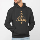 Sweat Capuche Adulte Merry Christmas Noir