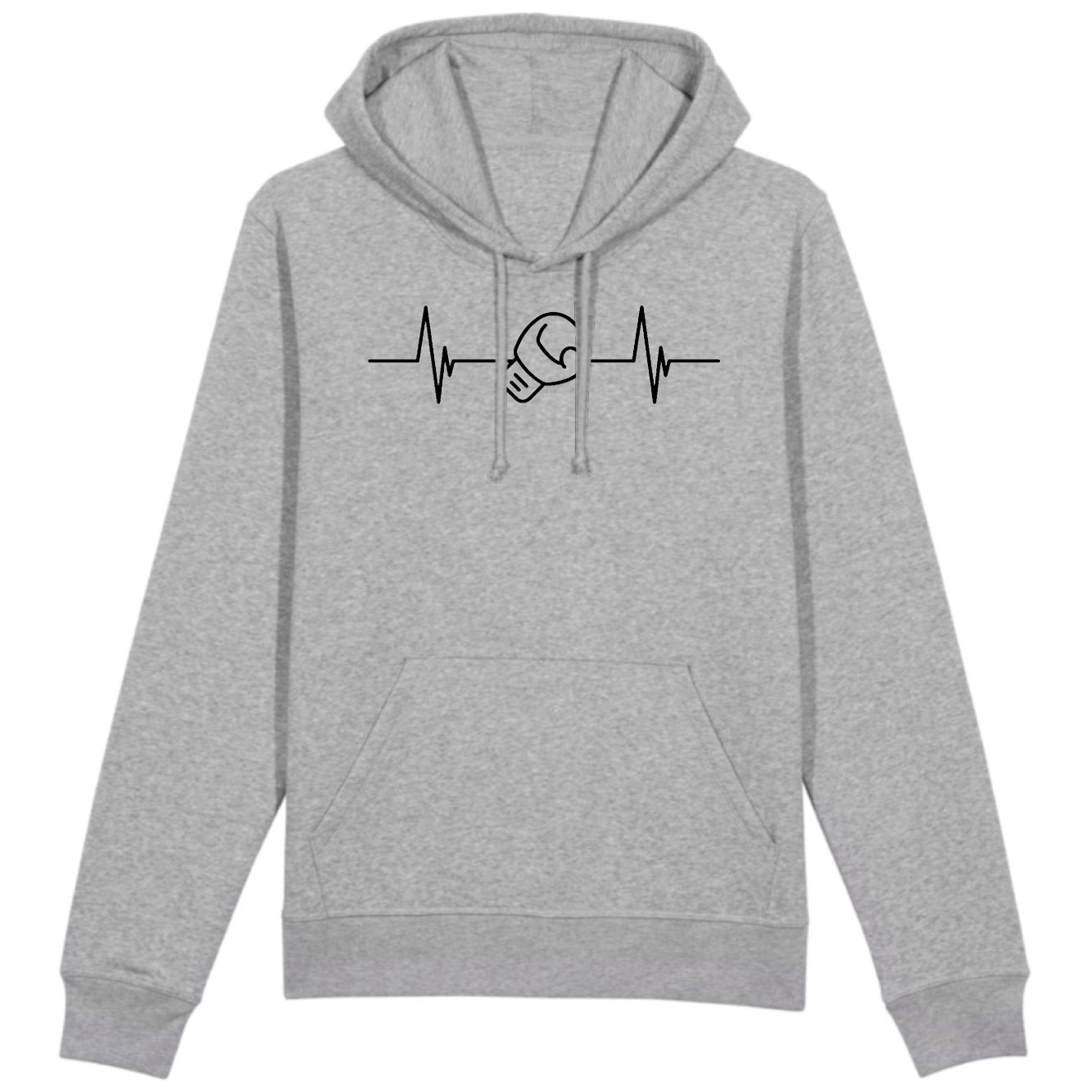 Sweat Capuche Adulte Rythme cardiaque boxe 