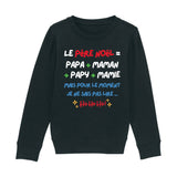 Sweat Enfant Le Père Noël c'est papa maman papy mamie 