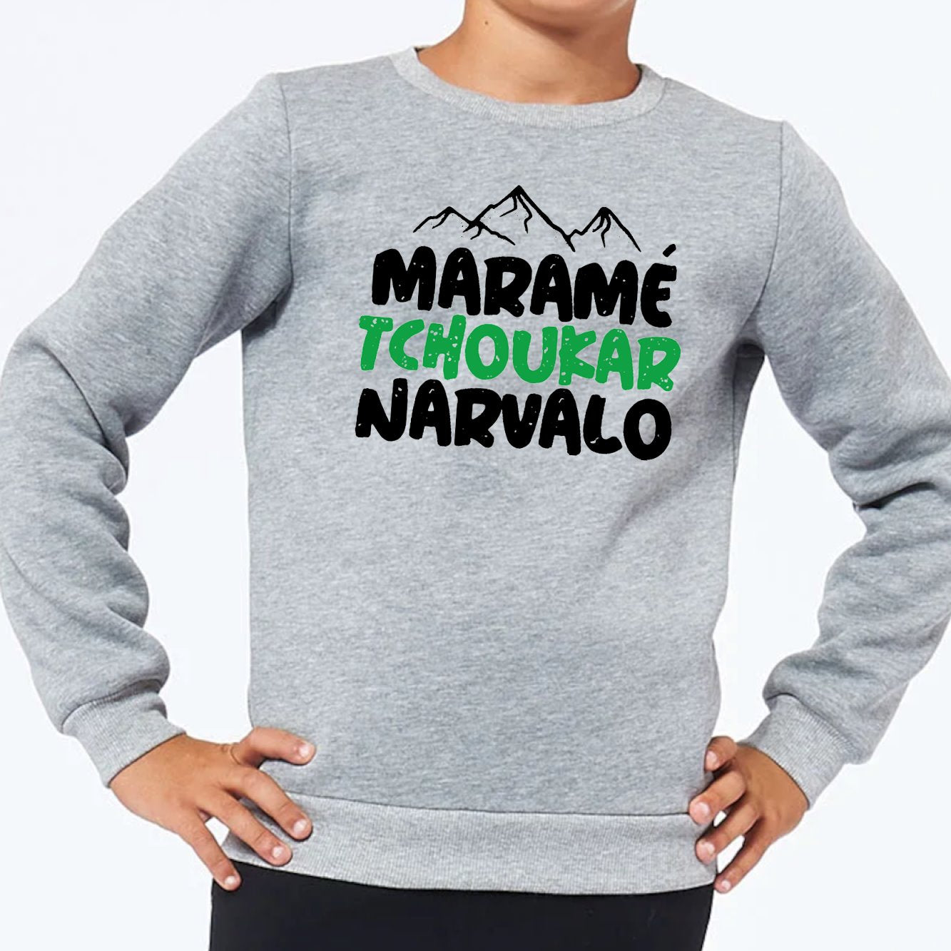 Sweat Enfant Maramé tchoukar narvalo Gris