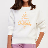 Sweat Enfant Merry Christmas Blanc