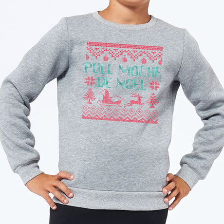 Sweat Enfant Pull moche de Noël Gris