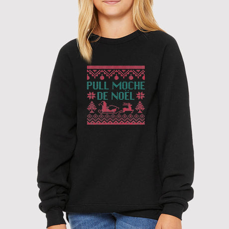 Sweat Enfant Pull moche de Noël Noir