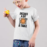 T-Shirt Enfant Jacques a dit à table Blanc