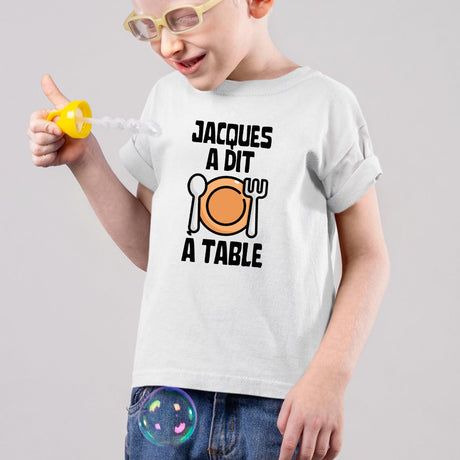 T-Shirt Enfant Jacques a dit à table Blanc