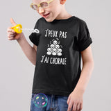 T-Shirt Enfant J'peux pas j'ai chorale Noir