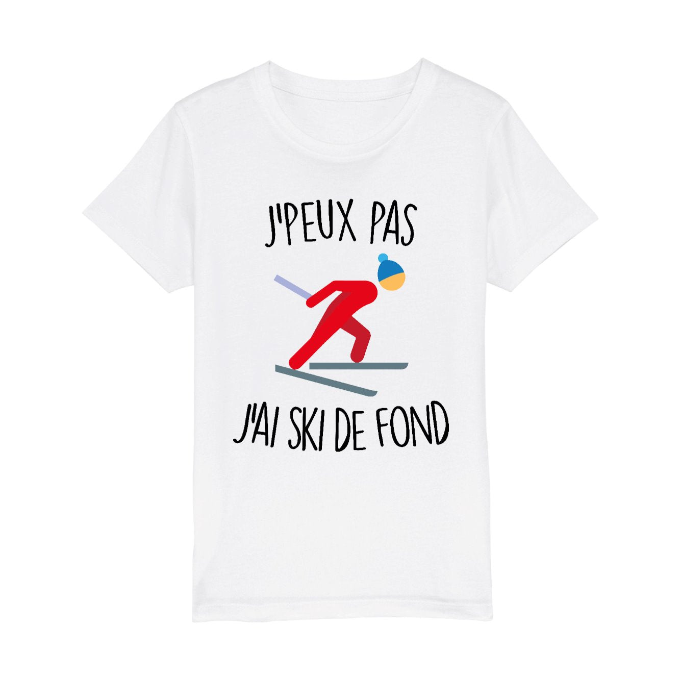 T-Shirt Enfant J'peux pas j'ai ski de fond 