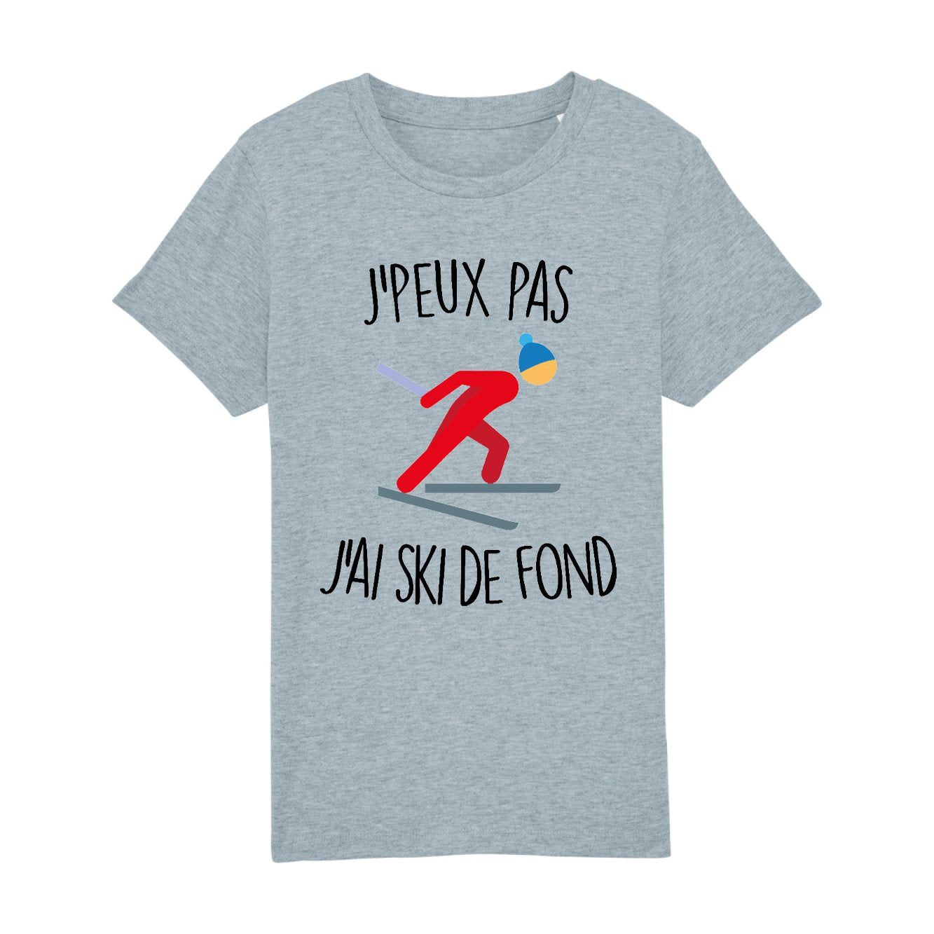 T-Shirt Enfant J'peux pas j'ai ski de fond 