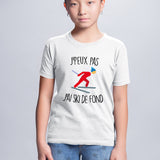 T-Shirt Enfant J'peux pas j'ai ski de fond Blanc