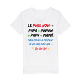 T-Shirt Enfant Le Père Noël c'est papa maman papy mamie 