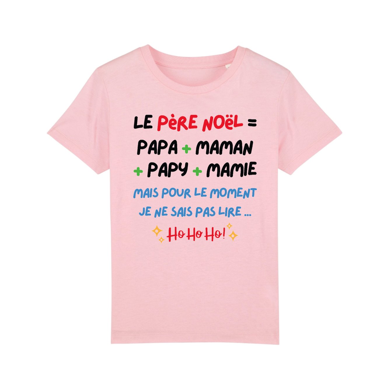 T-Shirt Enfant Le Père Noël c'est papa maman papy mamie 