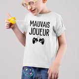 T-Shirt Enfant Mauvais joueur Blanc