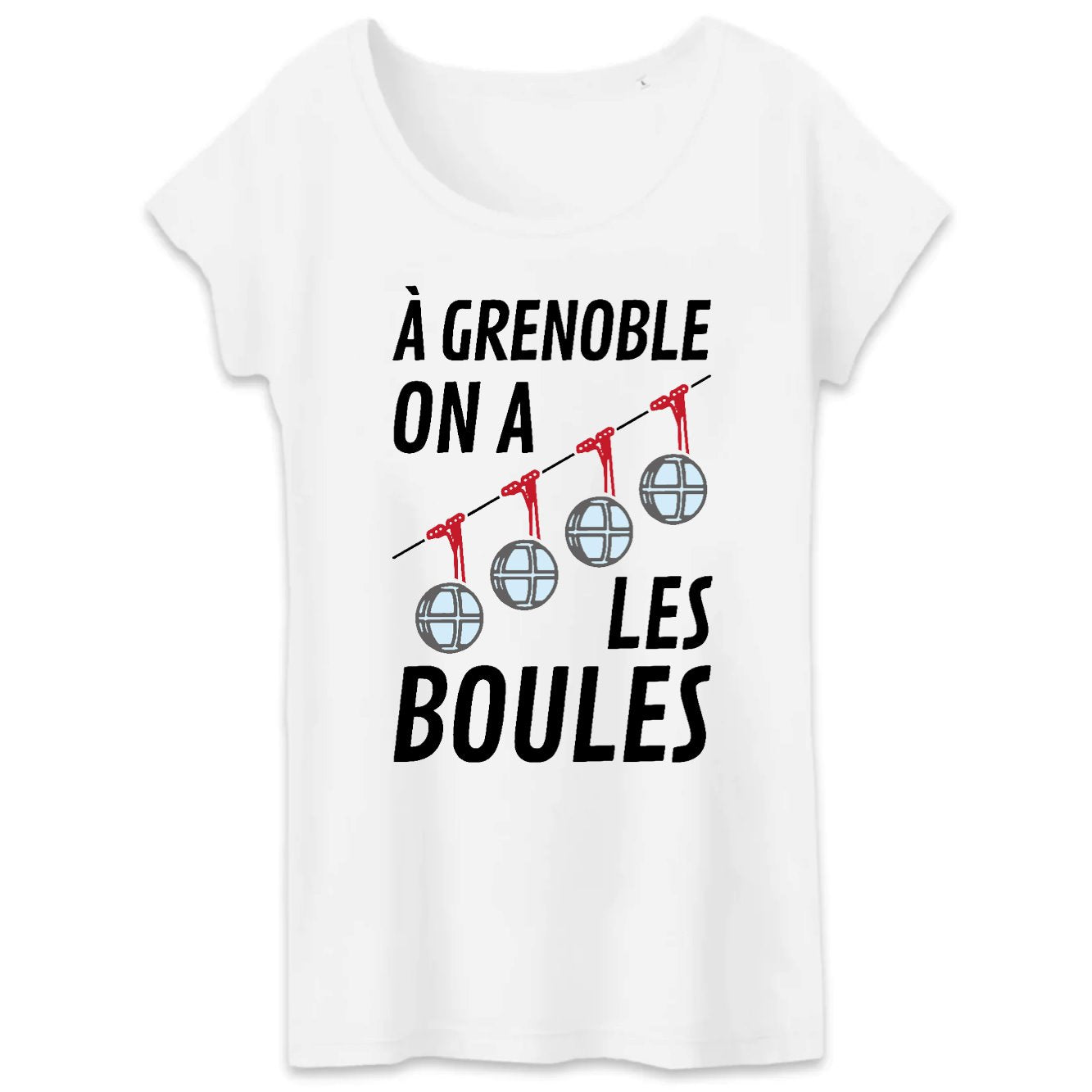 T-Shirt Femme À Grenoble on a les boules 