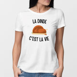 T-Shirt Femme La dinde c'est la vie Blanc