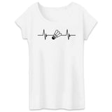 T-Shirt Femme Rythme cardiaque badminton 