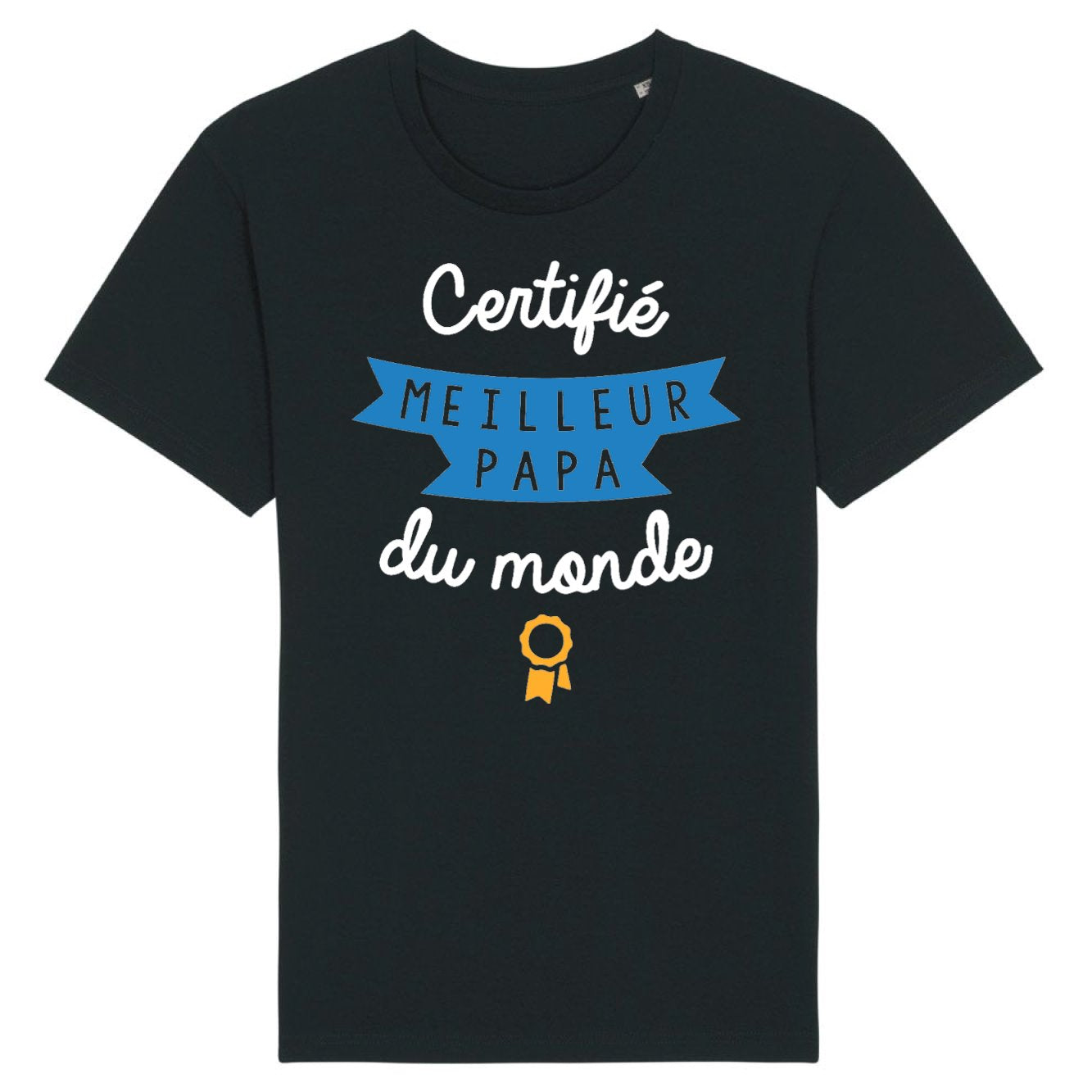 T-Shirt Homme Certifié meilleur papa du monde 