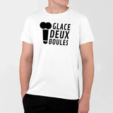 T-Shirt Homme Glace deux boules Blanc