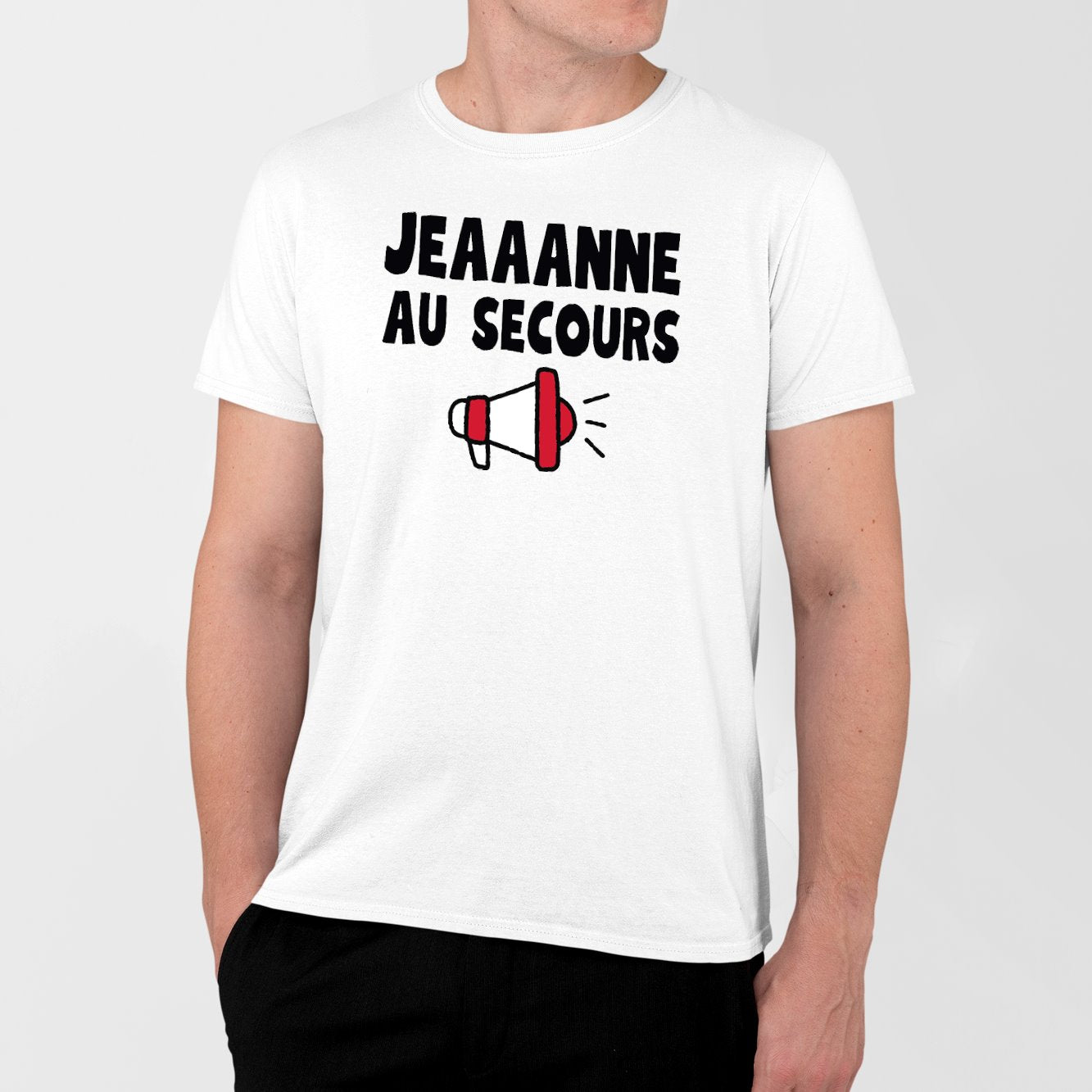 T-Shirt Homme Jeanne au secours Blanc