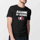 T-Shirt Homme Jeanne au secours Noir