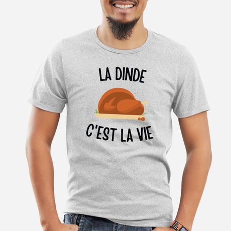 T-Shirt Homme La dinde c'est la vie Gris