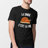 T-Shirt Homme La dinde c'est la vie Noir