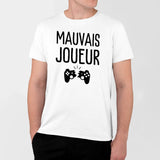 T-Shirt Homme Mauvais joueur Blanc