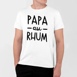 T-Shirt Homme Papa au rhum Blanc