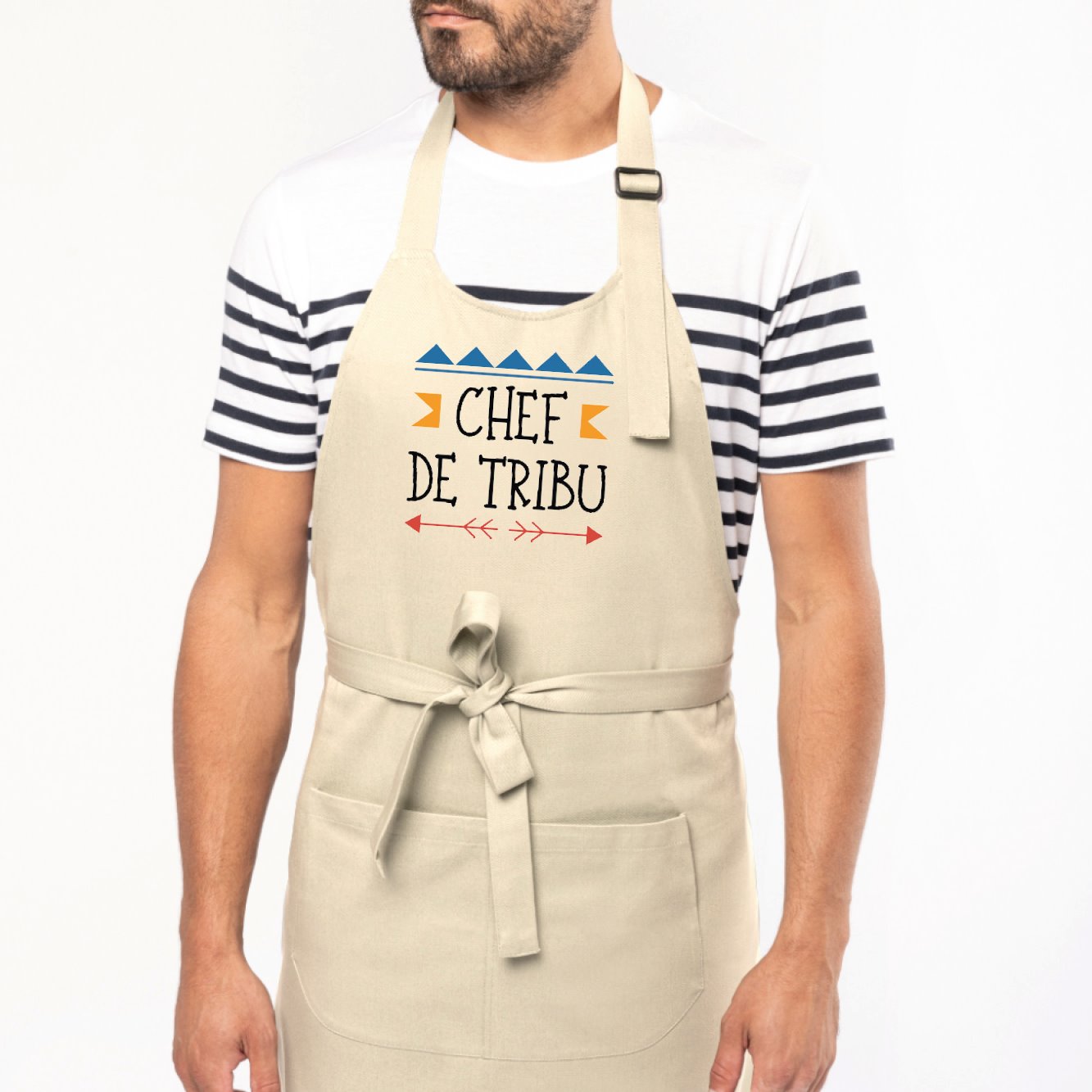 Tablier Chef de tribu Beige