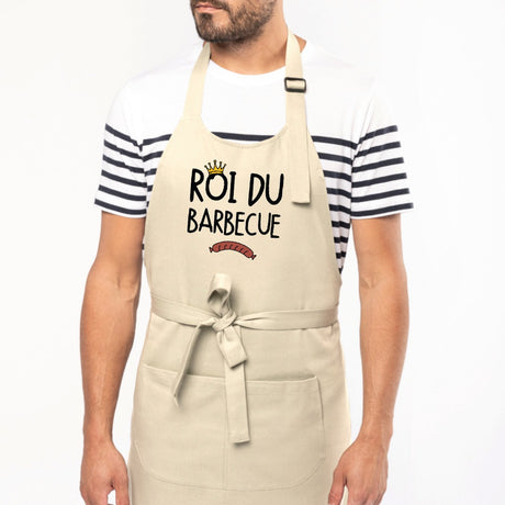 Tablier Roi du barbecue Beige