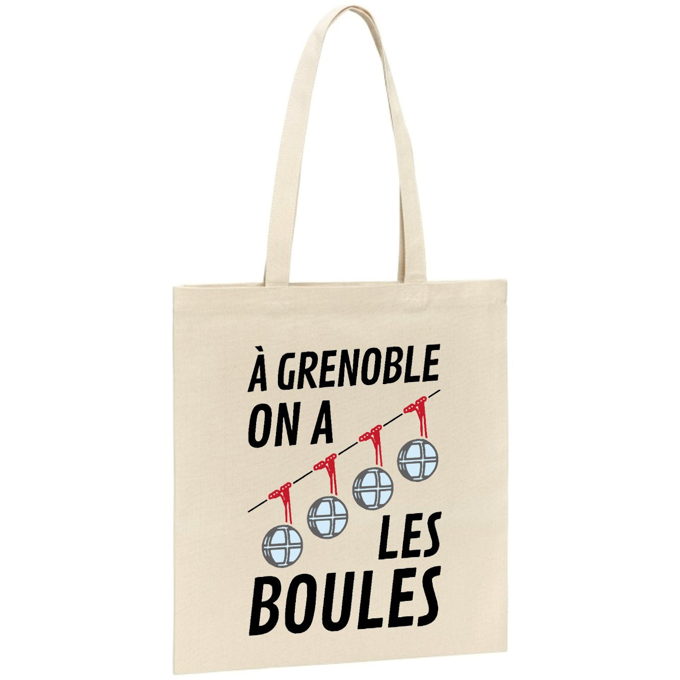 Tote bag À Grenoble on a les boules 