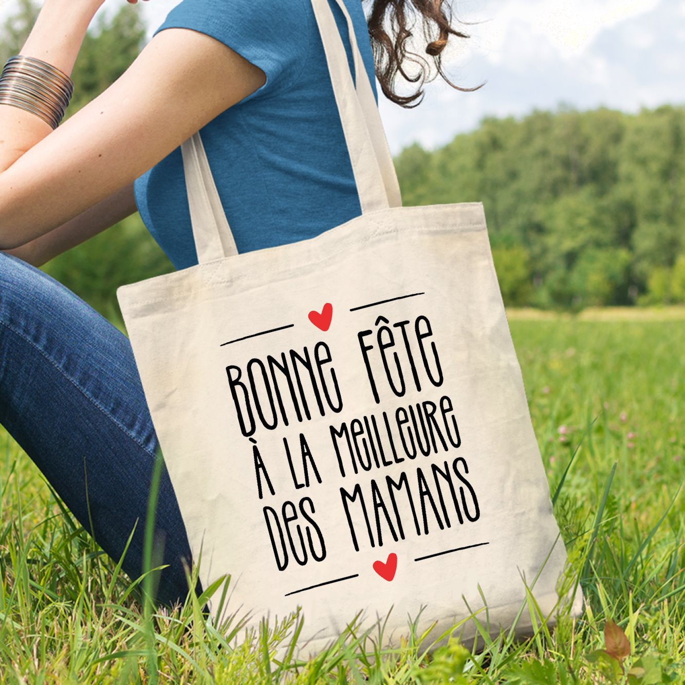 Tote bag Bonne fête à la meilleure des mamans Beige