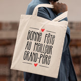 Tote bag Bonne fête au meilleur grand-père Beige