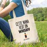 Tote bag Cette nana veut un whisky Beige